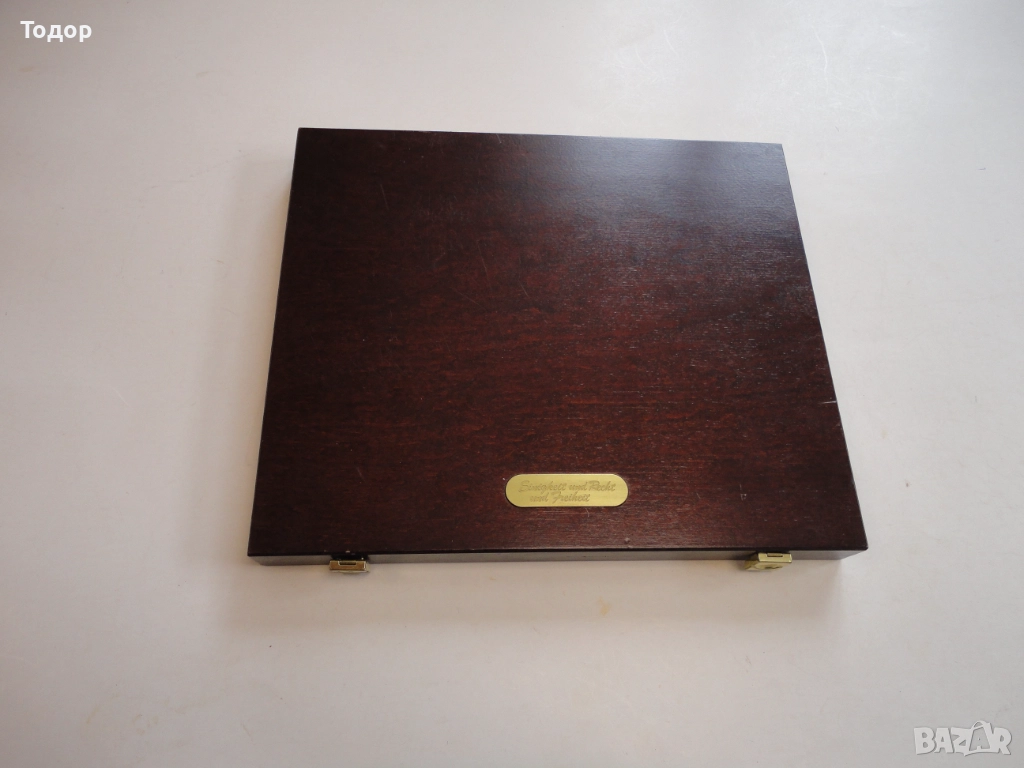 Луксозна дървена кутия за монети 6, снимка 1