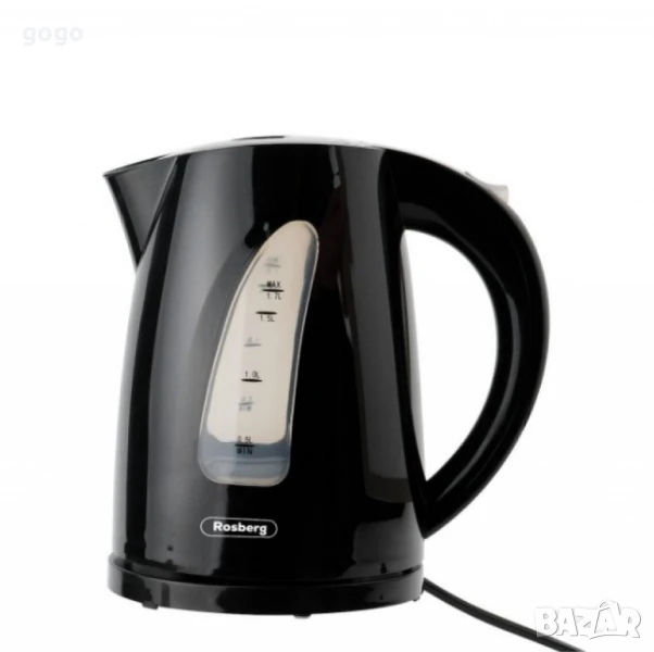 Електрическа кана Rosberg, 2200W, 1.7л., 2 ГОДИНИ ГАРАНЦИЯ, снимка 1