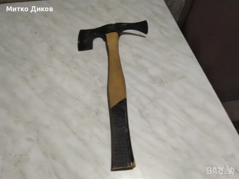 Бушкрафт брадва пикел кирка pickaxe на Еделвайс от соца 33х17см като нова, снимка 1