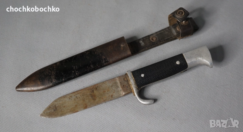 Стар нож бранник с кания щик кама острие, снимка 1