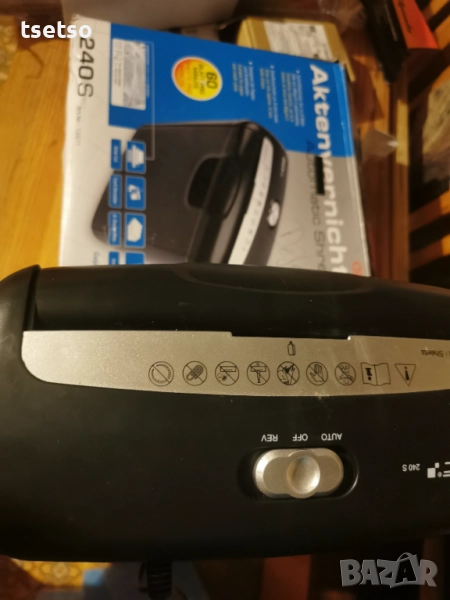 Шредер за документи 6 листа 10л., снимка 1