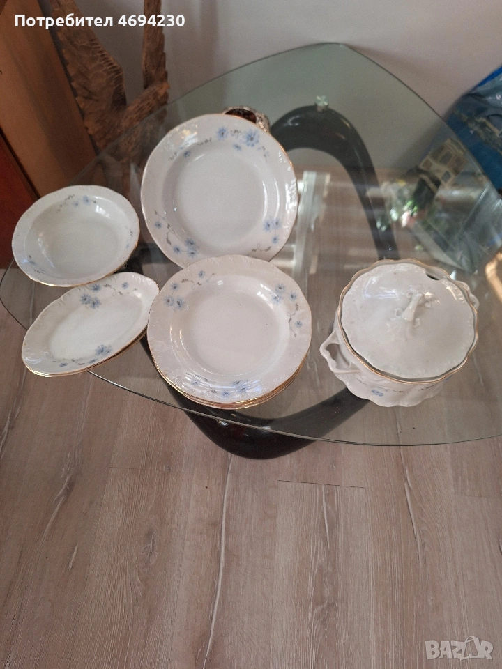 Сервиз За Хранене .Супник С Шест чинии Нов .Неизползван !!!., снимка 1
