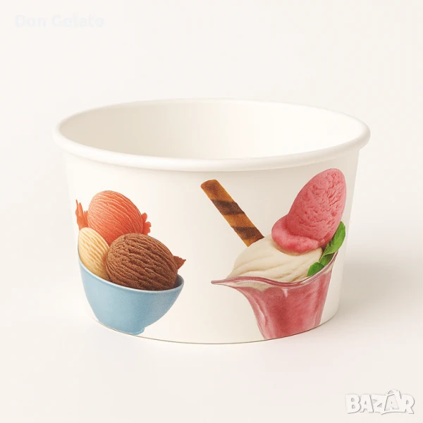 Картонени чаши за сладолед 260мл – 100бр., снимка 1