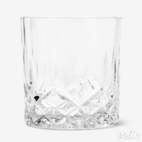 Комплект от деликатно стъкло,6 чаши и купа за лед с удобни щипки, снимка 1