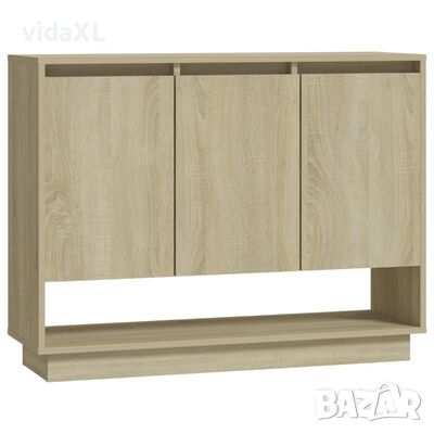 vidaXL Страничен шкаф, дъб сонома, 97x31x75 см, инженерно дърво, снимка 1