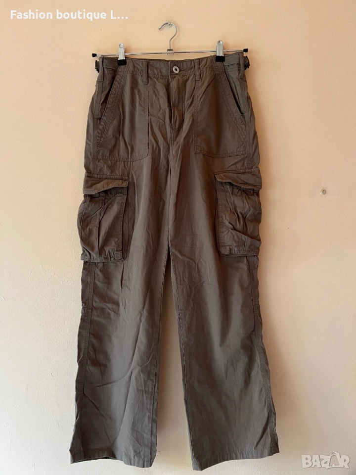 Bershka Кафяв карго панталон S размер с джобове 🤎, снимка 1