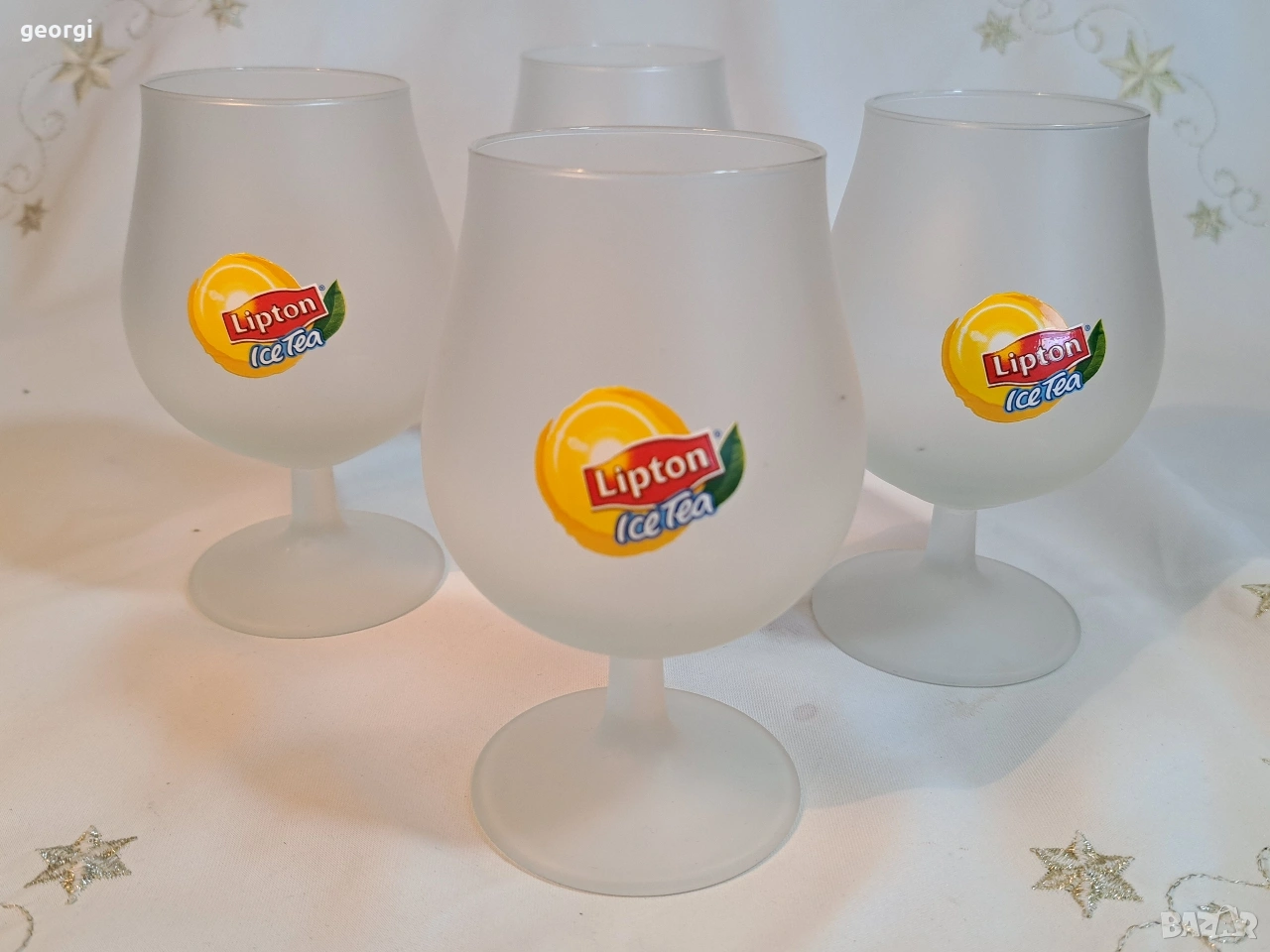 ретро чаши Ice tea Lipton 32/4, снимка 1