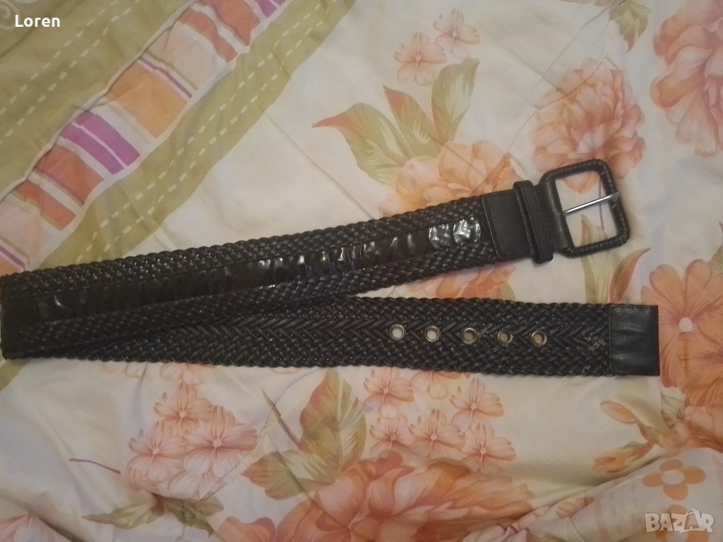 Подарявам!Колан черен еко кожа лак, снимка 1