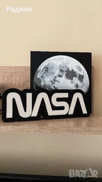 NASA Led Lightbox и триизмерна картина на луната, снимка 1