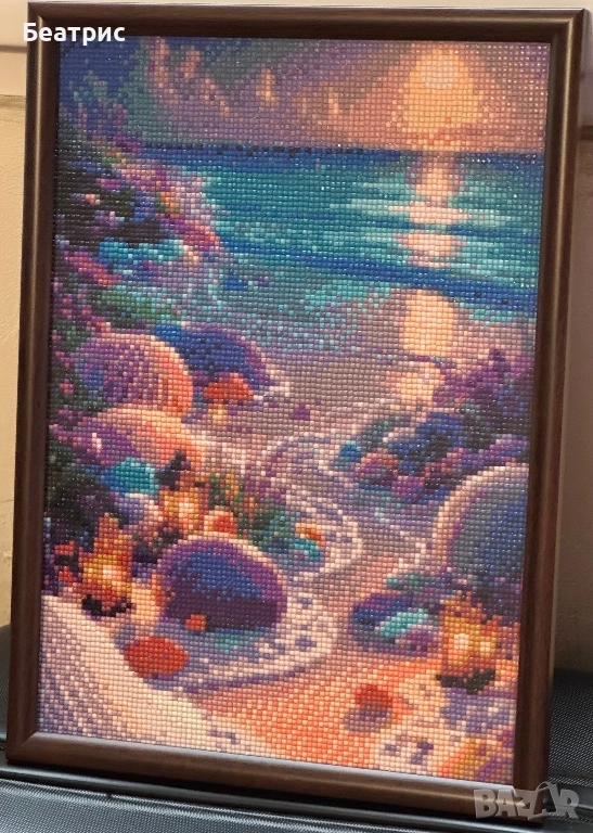 Диамантен гоблен-пейзаж с квадратни мъниста, снимка 1