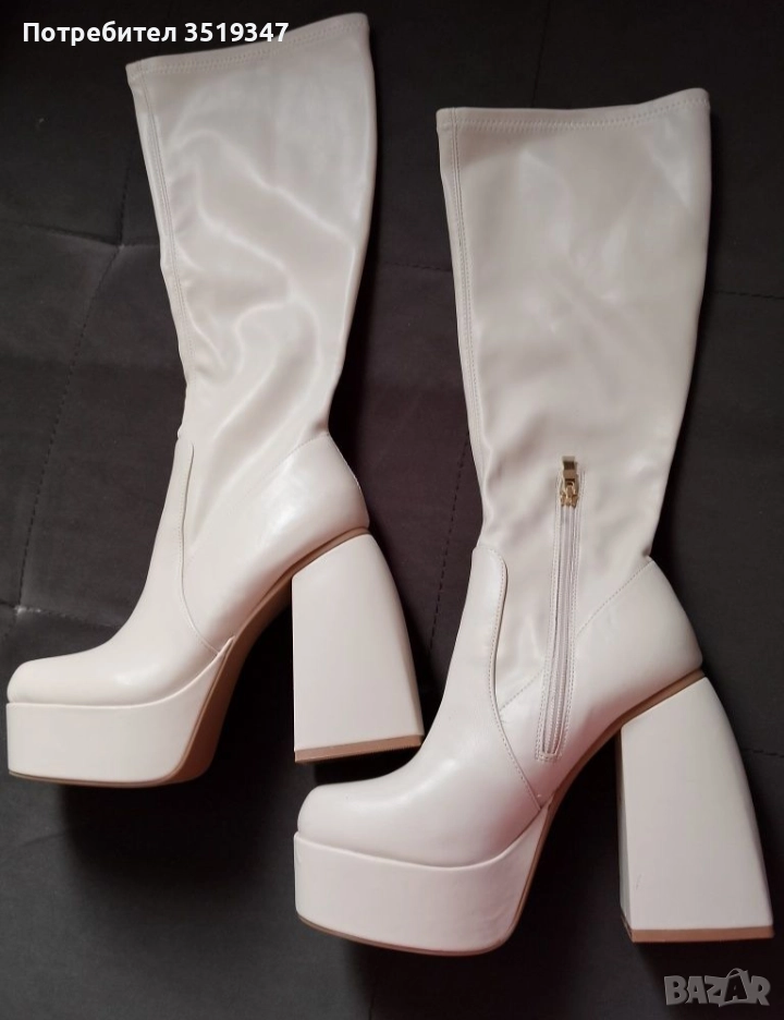 боти зимни в бежево, снимка 1