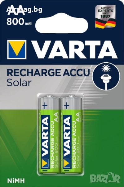Батерии Varta 56736 Solar Ready2Use AA 800mAh 2бр. блистер, снимка 1