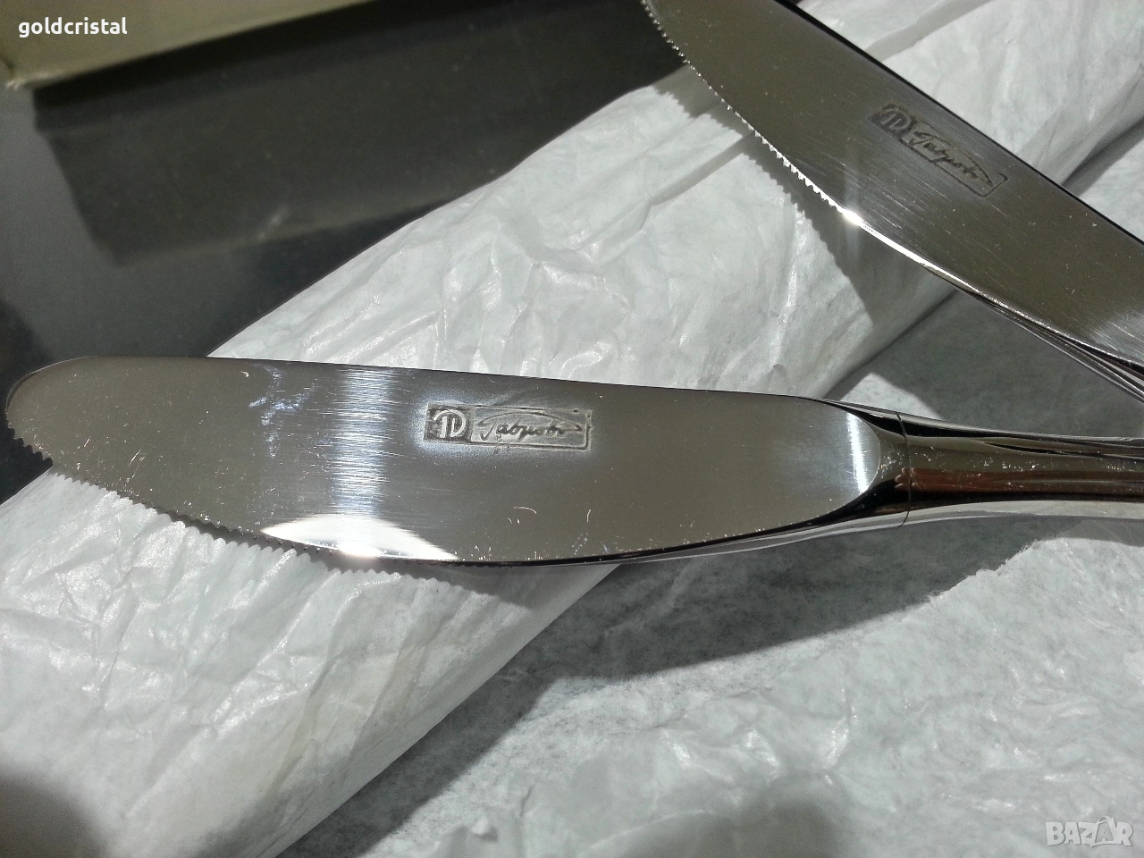 български прибори за хранене ножове Петко Денев Габрово перла , снимка 1