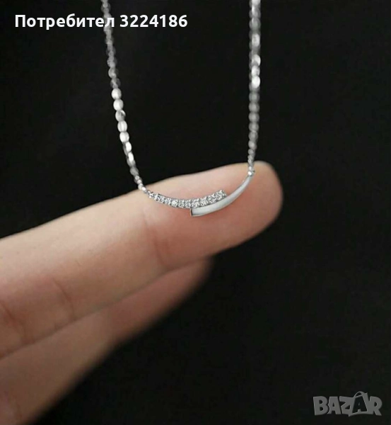 Нежно сребърно колие 40-45 см, снимка 1