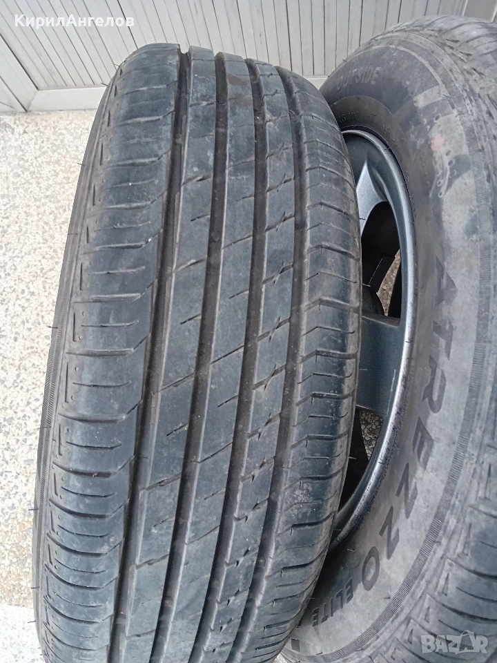 продавам летни гуми 185-65-15 с алуминиеви джанти оригинални , снимка 1