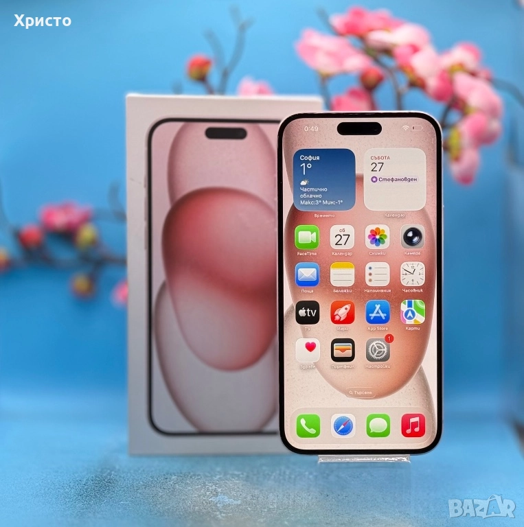Apple iPhone 15 Plus,128GB, 5G, Pink , снимка 1