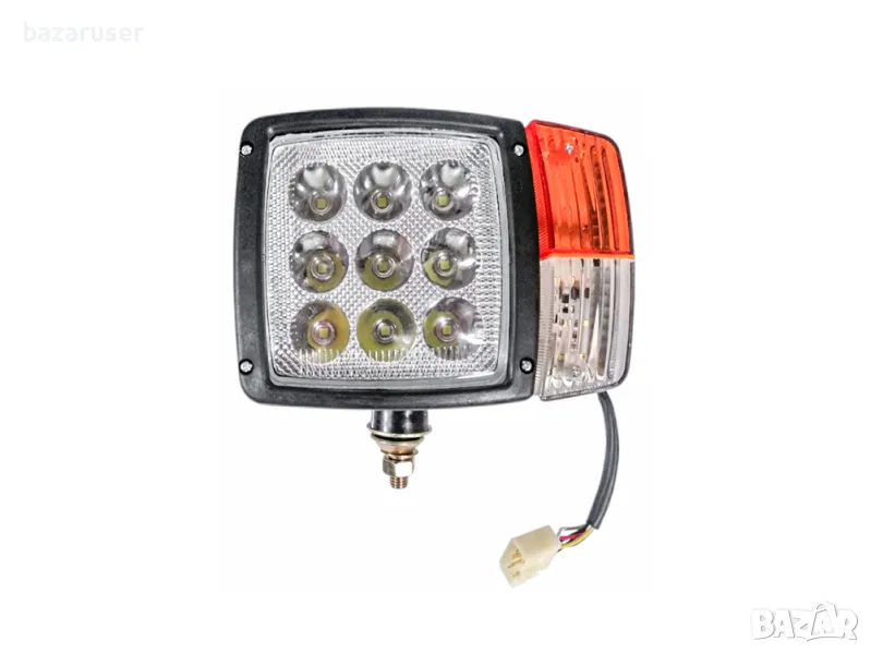 К-т (2 бр) Фар Трактор с Мигач LED 27W - JY313 - L и R   , снимка 1