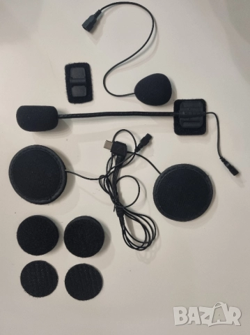 LEXIN интерком, аксесоари за втора каска: високоговорител и микрофон с USB-C конектор за слушалки 