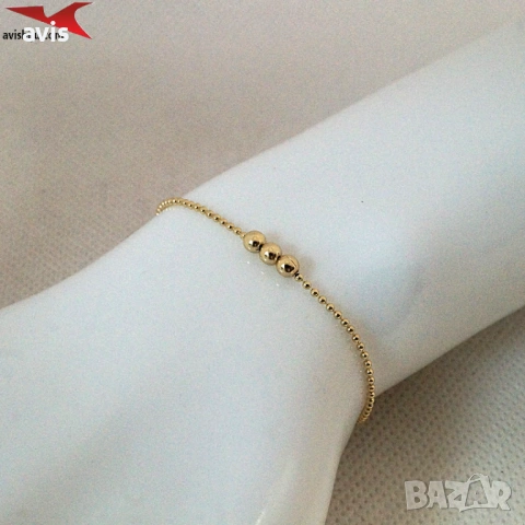 Гривна с 14К златно покритие 234844, снимка 4 - Гривни - 53198548