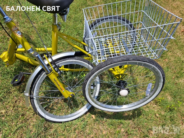 MEGA BRAND и Безплатна Доставка Велосипед Триколка Сгъваема 20 цола, снимка 4 - Велосипеди - 48429021