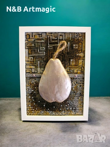 картина ,,круша,, скулптурно рисуване 