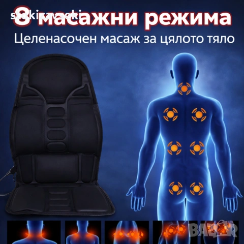 Масажна седалка с подгряване – комфорт и облекчение за тяло, което е уморено от седене, снимка 3 - Други - 54046216