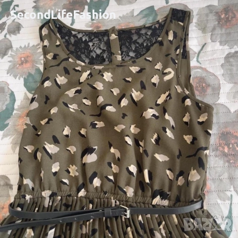 Only дантелена плисирана рокля Camolia размер 38 M като нова, снимка 8 - Рокли - 53221786