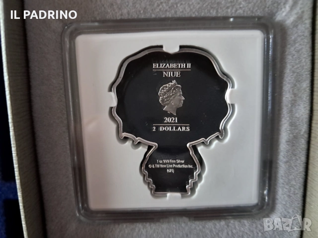 2 долара 2021  Сребърна монета прууф 1 унция  OZ Фродо Властелинът на пръстените, снимка 3 - Нумизматика и бонистика - 53348450