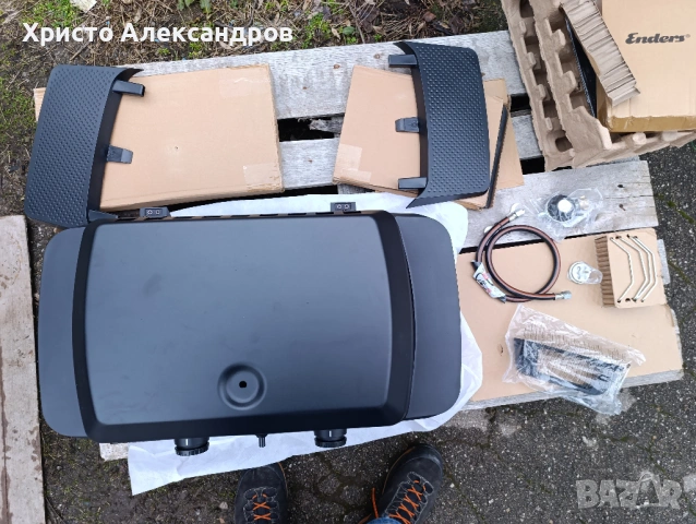 Газово барбекю Enders 2 , корпус от лят алуминий, чугунени скари, тавичка за оттичане на мазнина, снимка 12 - Барбекюта - 53600054