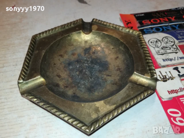 ПЕПЕЛНИК-МЕД/МЕСИНГ-ВНОС SWISS 1708251144LCHERY, снимка 11 - Антикварни и старинни предмети - 51390849