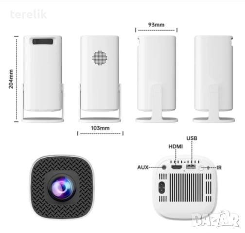 %Нов S40Max 450 Смарт проектор и игрова конзола с 35 000 вградени игри 4K, Android 11, снимка 6 - Плейъри, домашно кино, прожектори - 52379265