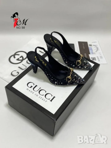 обувки на ток с перли gucci 
