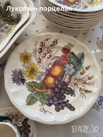 Английски порцеланов сервиз Spode “Reynolds” –  60 части, снимка 10 - Сервизи - 53781931