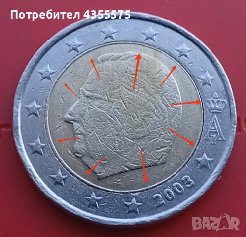 УНИКАТ 2 евро 2003 Белгия, снимка 2 - Нумизматика и бонистика - 53231064