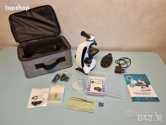 Микроскоп за деца, ученици, възрастни, професионални биологични микроскопи с увеличение 40-2000x ...