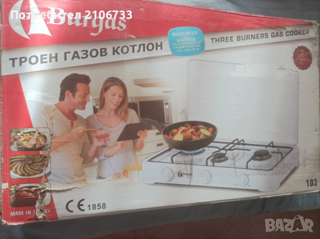 Троен газов котлон