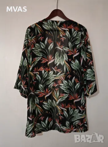 Нова плажна воалена наметка кафтан на листа XS S размер, снимка 2 - Бански костюми - 49509356