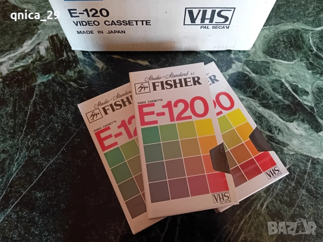 Fisher E-120 VHS видео касета, снимка 2 - Декове - 54218508