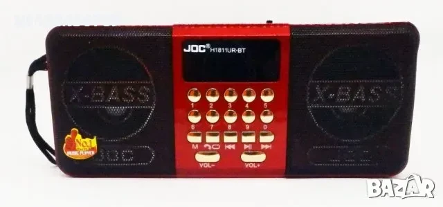 Преносимо радио JOC H1822UR, USB, SD карта, Акумулаторна батерия, снимка 2 - Радиокасетофони, транзистори - 50796356