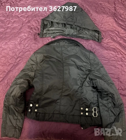 Дамско късо черно яке, снимка 4 - Якета - 51197768