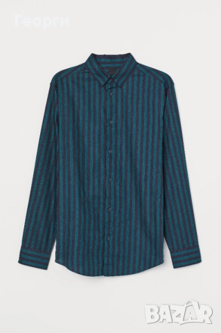 Риза от памук с вертикално райе, H&M