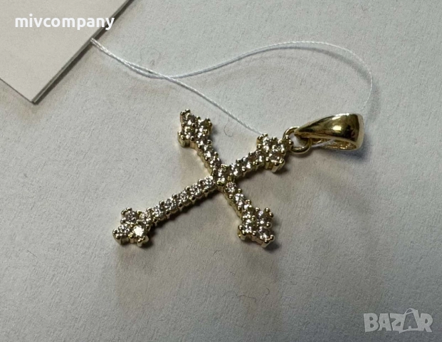 Златна висулка(кръст) 1.16гр., снимка 2 - Колиета, медальони, синджири - 52064230