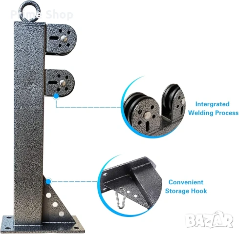 Фитнес скрипец за стена с горна и долна тяга, снимка 5 - Фитнес уреди - 53642560