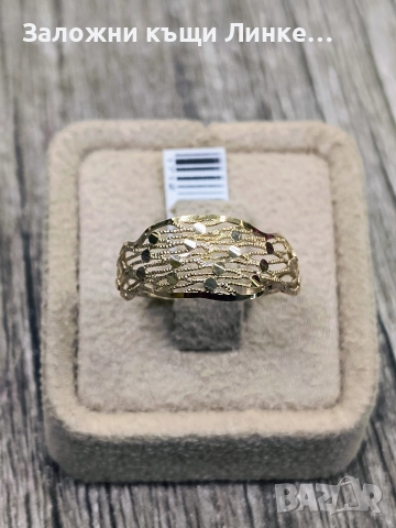 Златен Пръстен 1.37гр / 14К, снимка 4 - Пръстени - 52821885