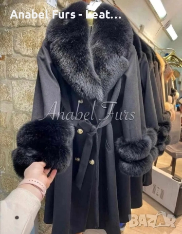 Дамски палта от кашмир и естествен косъм, снимка 3 - Палта, манта - 51862584