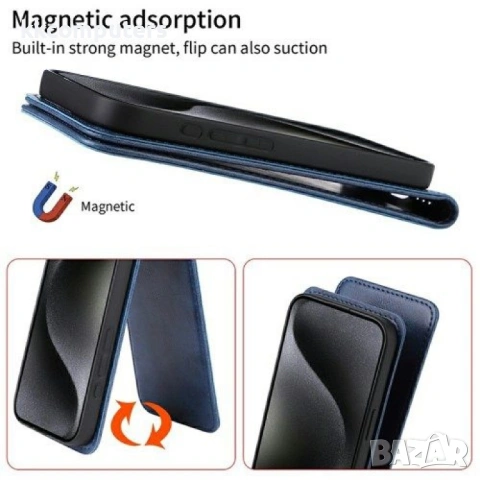 Blackview Wave 8 / Wave 8C / Oscal Flat 2 Flip3 Magnetic Кожен Калъф и Скрийн Протектор, снимка 8 - Калъфи, кейсове - 53245441