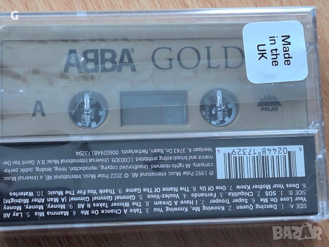 Аудио касета ABBA Gold - UK , Нова., снимка 2 - Аудио касети - 54061871
