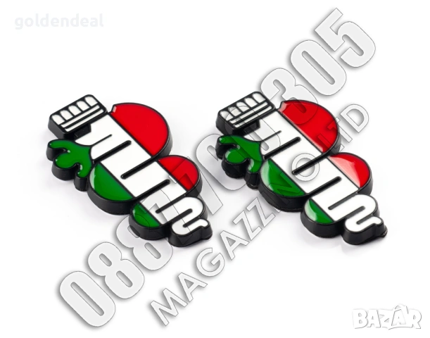 Метална Емблема за Алфа Ромео Змия с Италиански Флаг Alfa Romeo, снимка 3 - Аксесоари и консумативи - 53746920