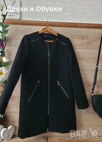 Черен издължен блейзър ZARA , снимка 2 - Сака - 51677831