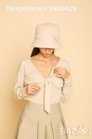 Дамска Вълнена Шапка Gary - Бежова